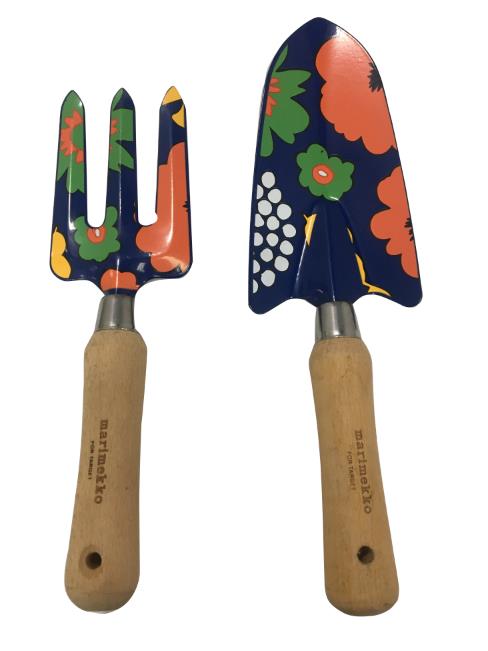 100% wooden handle 2 pc garden tool set